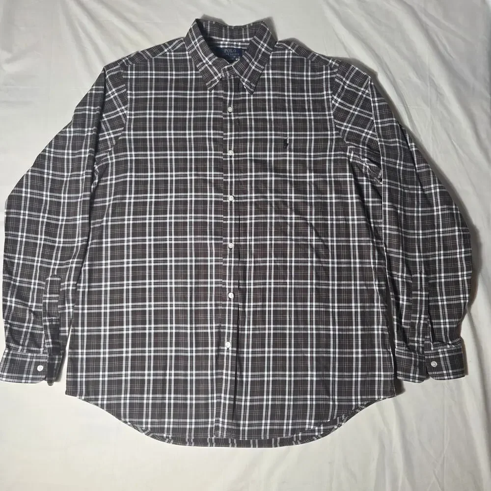 Polo Ralph Lauren Classic Fit Plaid Button Up Shirt Mens XL Long Sleeve